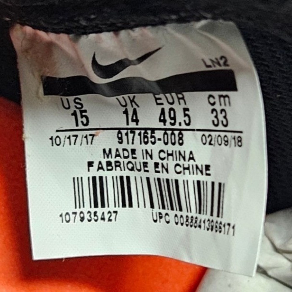 Nike Vapor Untouchable Pro 3 Football Cleats 917165-008 Orange Black Men Size 15 - Picture 8 of 13